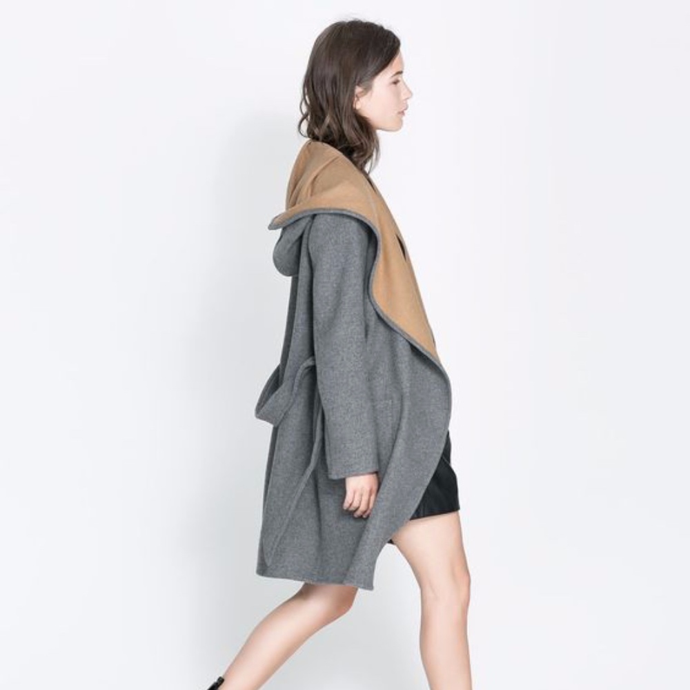 Zara Hooded Wool Coat
